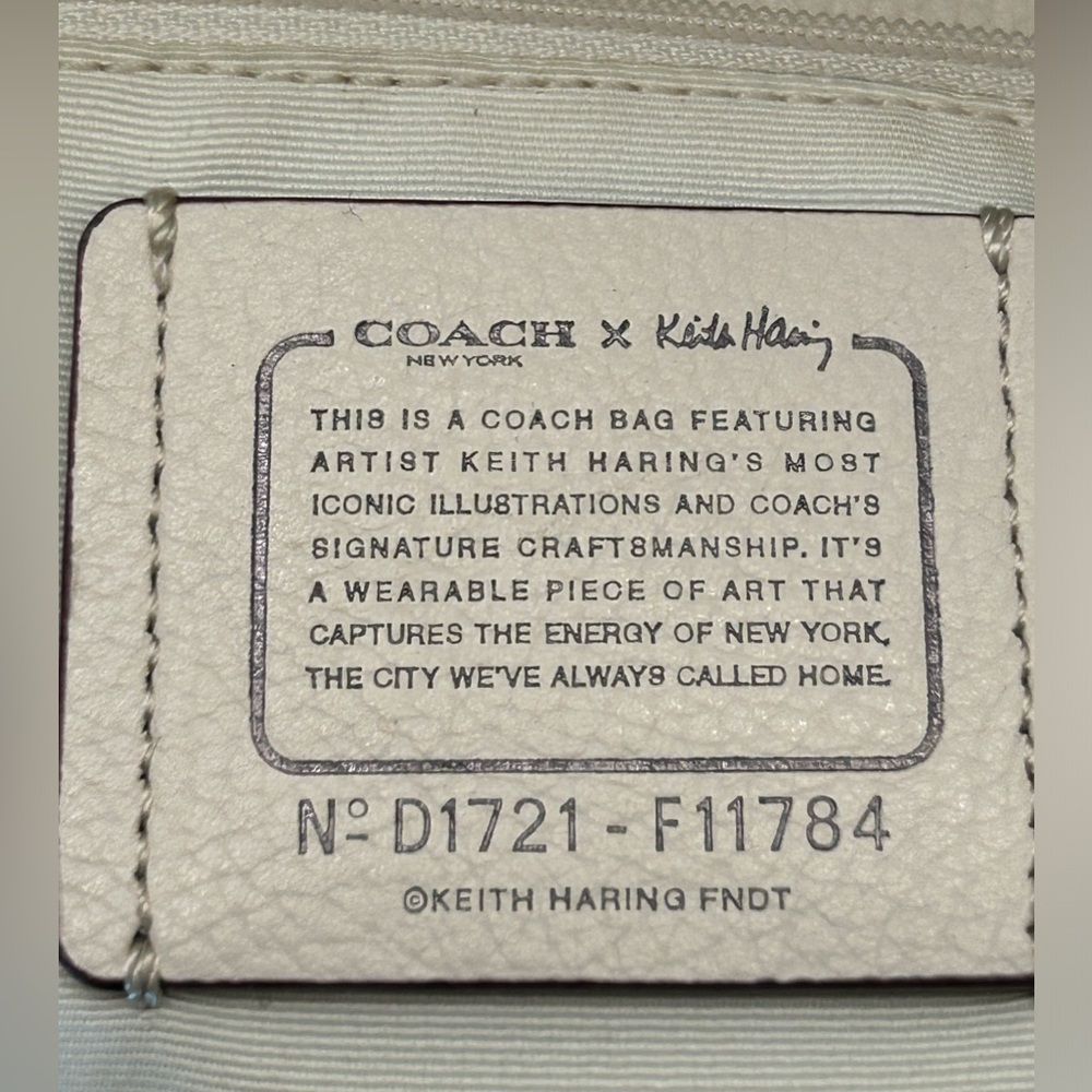 COACH X Keith Haring “Hudson” Grain Leather Crossbody Bag❤️ - Picture 12 of 13